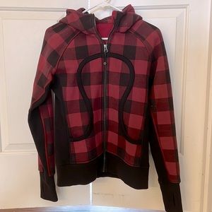 Lululemon size a buffalo plaid scuba hoodie jacket